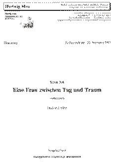 Kenan Işık, Eine Frau zwischen Tag und Traum